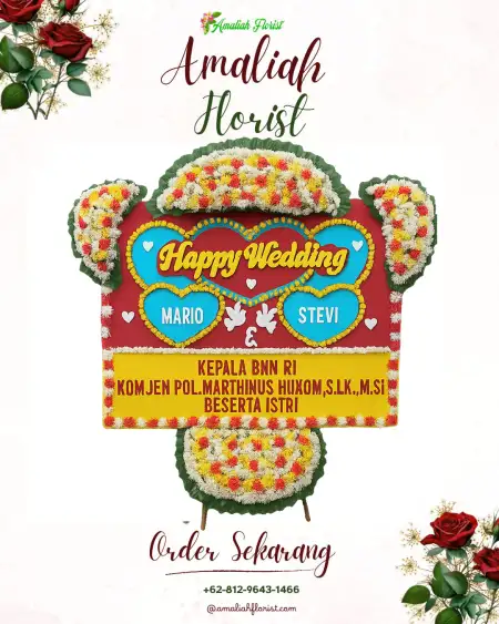 Papan Bunga Pernikahan Blitaran